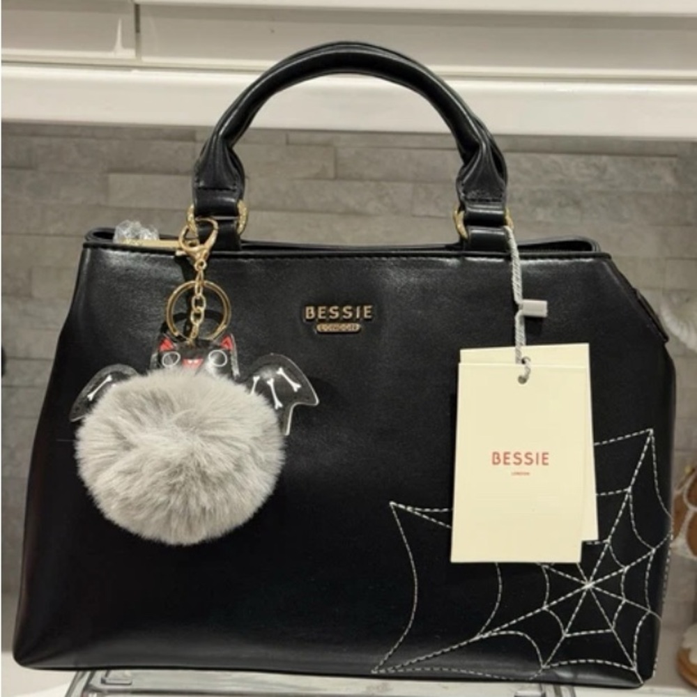 Screen Stars Black Satchel with Web Accent